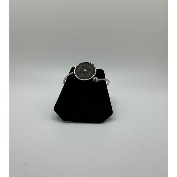 Louis Vuitton Monogram canvas Stainless Steel Bendable Bangle Bracelet Swarovski - Picture 1 of 13